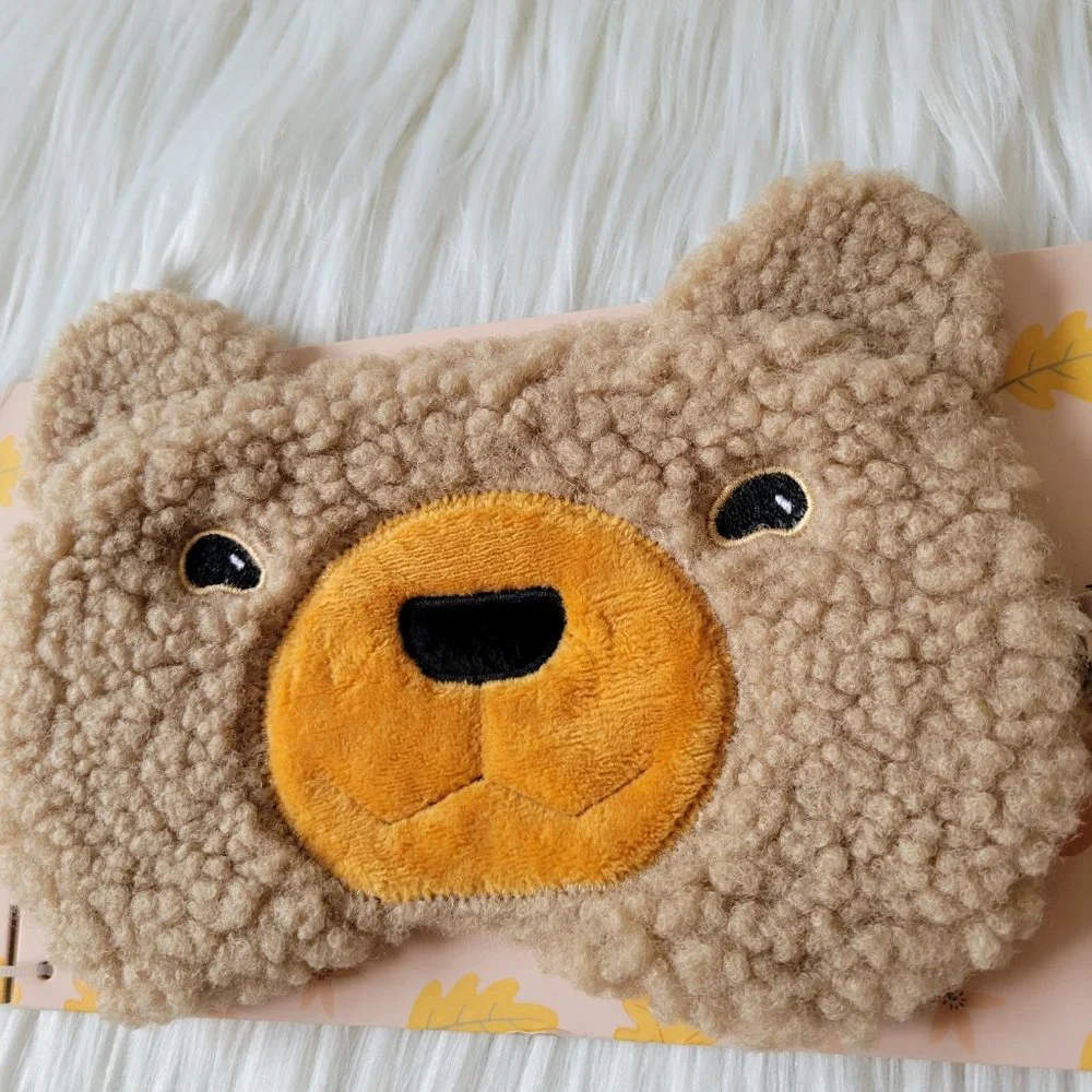 Fuzzy Bear Sleep Mask